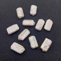 Perles de culture d'eau douce naturelles 9x16mm, forme rectangulaire, trou droit, pour la création de bijoux DIY