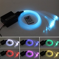 Kit étoile de plafonniers à fibre optique scintillante 18W RGBW pour voiture maison ciel étoilé avec source de moteur lumineuse LED APP