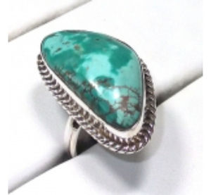 Anillos Valor 925 Turquesa Hecho a mano Joyería al por mayor Anillos hermosos para niñas Jaipur anillo de piedras preciosas hechas a mano - Product Image 1