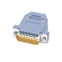 Connecteur D-SUB DB15 à 2 rangées, mâle et femelle, avec coque en plastique