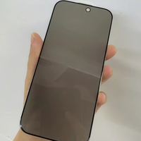 Protection d'écran en verre trempé anti-statique et anti-espion à haute teneur en aluminium avec protection de confidentialité latérale pour iPhone 12/13/14