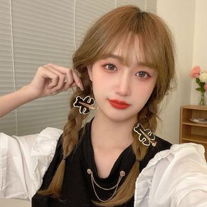 مشابك شعر مربعة الشكل على شكل بطة مبتسمة، مشابك شعر على شكل دب لا تترك أثراً على الشعر، مشابك أسيتات كبيرة لا تترك تجاعيداً ولا تثني الشعر - Product Image 3