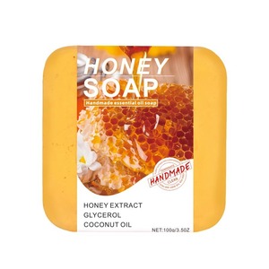 Savon au miel fait main, glycérine, huile de coco, savon solide pour le visage et le corps, 100g - Product Image 2