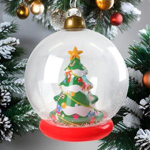 Inflatable Christmas Ball Transparent PVC Outdoor Holiday Decoration With Santa Design For Yard And Patio Use - Product Image 2