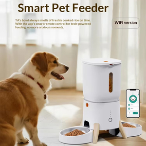 Distributeur automatique de <span class=keywords><strong>nourriture</strong></span> <span class=keywords><strong>pour</strong></span> chiens et chats, professionnel, 5L, intelligent, WiFi, double gamelle, contrôle à distance par <span class=keywords><strong>application</strong></span> - Product Image 3
