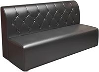 Banquette de restaurant en PU noir capitonnée, dossier haut, rembourrée, pour café, bar, restaurant