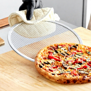Rejilla Redonda de Aluminio para Hornear Pizza, Resistente al Óxido, Apta para Alimentos, Resistente al Calor, Fácil de Limpiar, para Cocina, Catering, Hotel, Restaurante, Comercial - Product Image 1