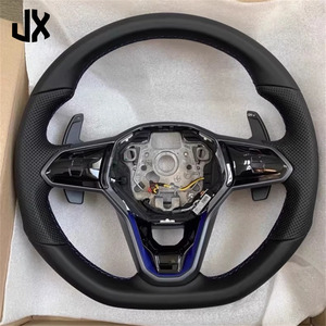 Volant de Voiture en Cuir Amélioré avec Palettes de Changement de Vitesse pour <span class=keywords><strong>Volkswagen</strong></span> VW <span class=keywords><strong>Golf</strong></span> <span class=keywords><strong>8</strong></span> MK8 R GTI <span class=keywords><strong>GTD</strong></span> Tiguan <span class=keywords><strong>Golf</strong></span> 7 Mk7 - Product Image 1
