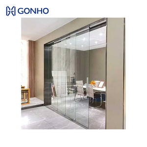 Cửa trượt kính chịu lực bão GONHO, vách ngăn nội thất, khung nhôm hợp kim, cửa trượt kính không ray, kiểu dáng mỏng - Product Image 5
