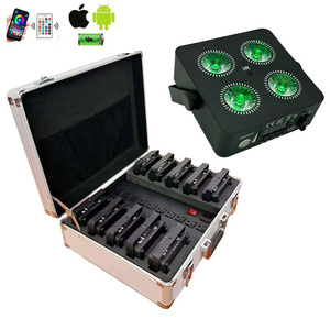 Nuovo Design: Luci 4X18w in Flight Case, Illuminazione a Parete per DJ, Festa, LED a Batteria per Spettacoli sul Palco - Product Image 4