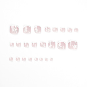 Faux ongles d'orteil faits à la main, à la mode, les plus résistants, imperméables, style estival, bijoux en <span class=keywords><strong>strass</strong></span>, faux ongles d'orteil à presser - Product Image 2