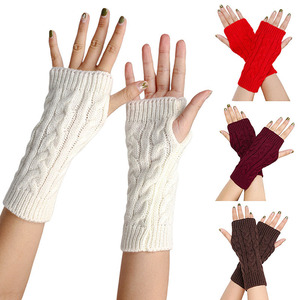 Women Winter Knitting Arm <strong>Cover</strong> Warmer Sleeve Wrist <strong>Fingerless</strong> <strong>Mitten</strong> for Cosplay Party Costume Girls Christmas <strong>Gloves</strong> - Product Image 4