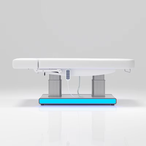 Nuovo Arrivo: Lettino da Massaggio per Salone di Bellezza con Base Argentata, Lussuoso Lettino Elettrico a 4 Motori per Trattamenti Estetici e Spa Facciale - Product Image 6