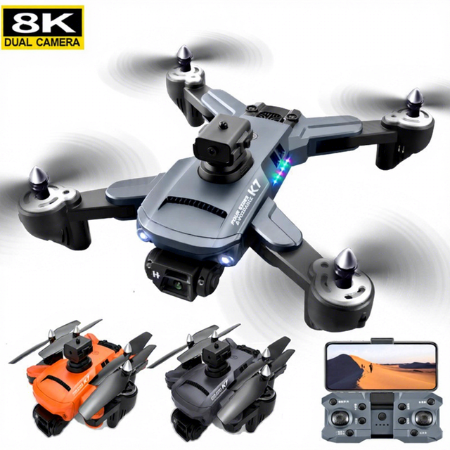 Hot Selling 2.4GHZ Foldable Drones Fixed Altitude with WIFI 4K Ultrahd Dual Cameras Optical Flow Headless Mode Easy for Beginner