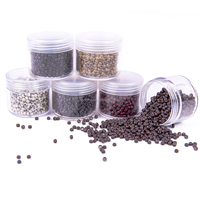Nano anneaux en cuivre doublé, 2Mm, pièces de haute qualité pour Extensions de cheveux, 6 couleurs en option