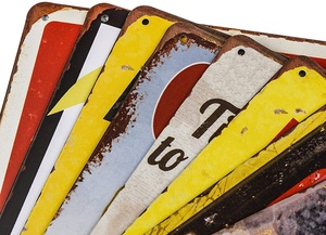 Venta al por mayor 20*30cm placas de hojalata rústicas personalizadas Vintage Metal hombre cueva carteles de hojalata para decoración de tienda de pared - Product Image 6