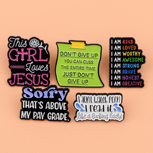 Ghi chú trích dẫn tiếng Anh Trâm huy hiệu cô gái này yêu <span class=keywords><strong>Jesus</strong></span> không từ bỏ men ve áo Pin - Product Image 4