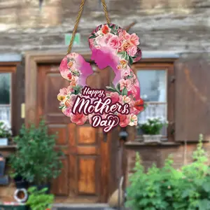 Wooden Hanging Sign Happy Mother's Day Wooden Decoration Wall Decoration Plaque Garden Decoration Gift For Mother