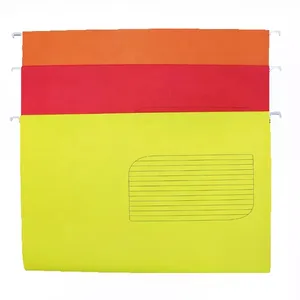 Produsen Grosir Berkas Plastik PP Kotak File A4 Transparan dengan Tab Indeks Logo Kustom Folder Gantung File