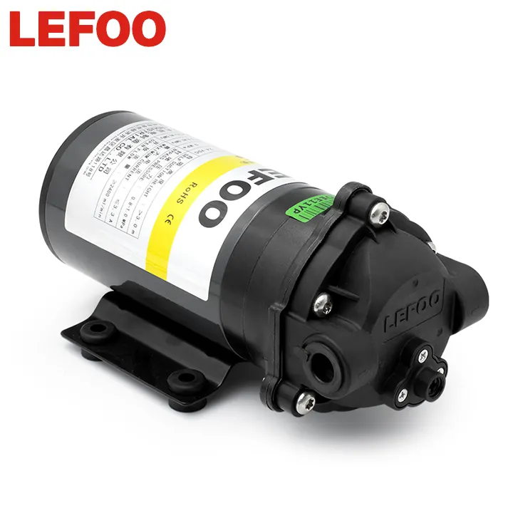 LEFOO 50GPD ปั๊มบูสเตอร์ไดอะแฟรม Self-Priming RO สำหรับเครื่องกรองน้ำ24V