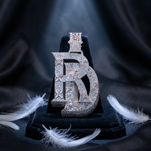 2.5" Tall Custom <b>Solid</b> 925 Silver Vvs Moissanite Brilliant Cut Rose <b>Gold</b> Plated Luxury Hiphop Letter Iced Charms GRA <b>Pendant</b> - Product Image 2