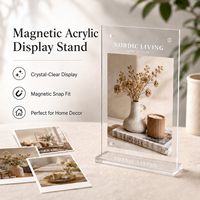 Numéros de table durables en acrylique avec base en bois pour réceptions de mariage, événements et présentoirs