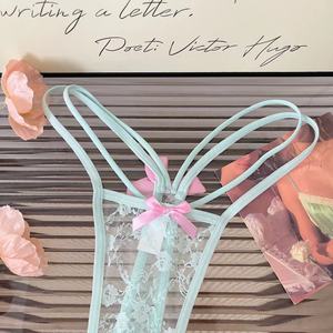 X243 # Factory Custom scavato <span class=keywords><strong>perizoma</strong></span> Sexy con cinturino incrociato a vita bassa biancheria intima di pizzo <span class=keywords><strong>Tulle</strong></span> mutandine erotiche donne per aumentare il romanticismo - Product Image 3