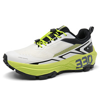 Chaussures de course unisexes pour l'été et le printemps, respirantes, à lacets rapides, avec semelle intermédiaire amortissante et semelle extérieure antidérapante, pour la course en trail