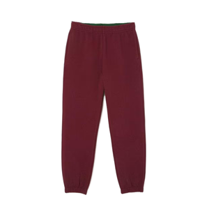 Wholesale Price Elastic Mid Waist <b>Drawstring</b> Joggers 100% Cotton Fabric Solid Maroon Color Breathable Winter Warm Men's <b>Trousers</b> - Product Image 1