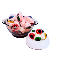 Fabrieksdirecte verkoop Halal 5D oogballen groothandel op maat gemaakte fruitige gummies snoepjes oogballen gummies OEM ODM