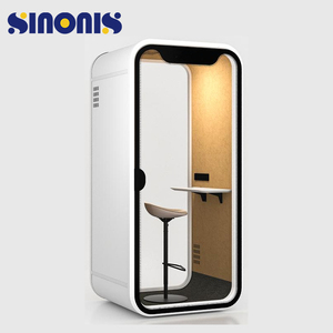 Cabina de Oficina Modular Insonorizada Sinonis, Diseño Minimalista Rectangular Independiente para Colaboración en Equipo y Videoconferencias - Product Image 4