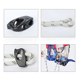 उच्च ऊंचाई वाले रॉक क्लाइम्बिंग और गिरने की रोकथाम के लिए समायोज्य एकल या डबल लैनियर्ड - Product Image 3