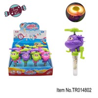 Avion de dessin animé en plastique de haute qualité, neuf, à commande manuelle, avec lumière, jouet et bonbons pour enfants, directement de l'usine de Chenghai