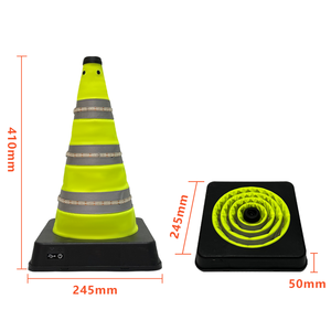 Cône de signalisation LED pliable compact, facile à transporter, 41 cm, outil d'urgence portable pour <span class=keywords><strong>le</strong></span> stationnement des voitures et les secours routiers - Product Image 3