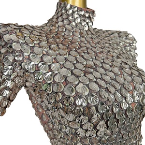Glänzende Kurzarm Glitter Pailletten Kurzes <span class=keywords><strong>Cocktail</strong></span> kleid Rave Festival Outfits Tanz kleidung Weibliche Mini-Geburtstags feier ein Linien kleid - Product Image 5