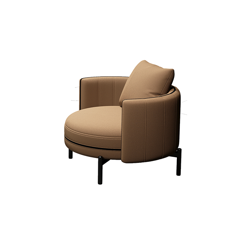 Marron (chaise simple) (tissu velours)