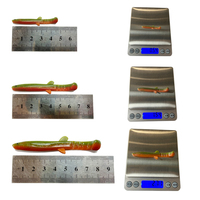 Leurre souple en TPR personnalisé en gros, Sandeel, 45 mm, 70 mm, 80 mm, leurre de pêche de simulation, leurre de type shad, leurre de type anguille souple
