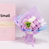 Saint-Valentin, Fête des Mères, Noël : Boîte cadeau de fleurs artificielles créatives en savon (œillets et roses) – Vente en gros usine