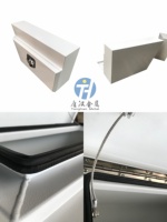 Paire de boîtes à outils en aluminium 4x4 sous le plateau de la camionnette, côté gauche, robuste, coffre de rangement pour véhicule avec serrure