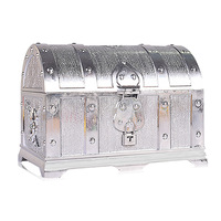 Nouvelle boîte à souvenirs en plastique rangement bijoux décoratifs Pirate coffre au trésor