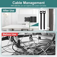 Support VESA universel pour petits appareils avec sangle réglable pour ordinateurs, modems, mini-PC et moniteurs - Kit de vis noires