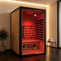 Sauna Inframerah Dalam Ruangan yang Dapat Disesuaikan, Sauna Kering Finlandia, Ruang Sauna Kayu, Sauna Mini untuk Spa Rumah, Vila, Pusat Kesehatan Hunian