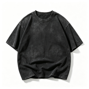 Camiseta de Hombre Oversize de Algodón Puro con Lavado Ácido, Corte Cuadrado, Hecha a Medida, Entrega Rápida, MOQ Bajo, Estilo Desgastado - Product Image 2