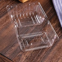 Boîte en plastique triangulaire carrée détachable pour pâtisserie alimentaire Sandwich Dessert à mâcher biscuit emballage récipient alimentaire