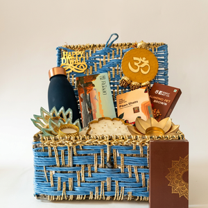 Blue Woven <b>Storage</b> Basket <b>Plastic</b> Organizer <b>Bin</b> with Handle Rectangle Hamper <b>for</b> Living Room Home Office - Product Image 1