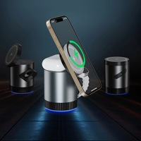Chargeur sans fil magnétique portable 3 en 1 15W, station de charge sans fil pliable pour téléphone portable, montre, AirPods