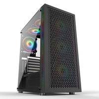 High Quality New Leadway ATX Mid Tower Computer Case for PC Gaming with Side Panel Window 4 Fans