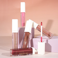 Gloss à lèvres rose doux, personnalisable avec votre marque, gloss à lèvres hydratant pailleté, label privé, ensemble de rouges à lèvres liquides haute pigmentation, fournisseur de gloss à lèvres
