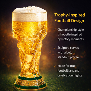 Jarra de Cerveza para Torneo de Fútbol, 500 ml, Jarra de Vidrio Creativa para Bar, Vaso de Cerveza de Vidrio de Borosilicato para Fiestas de Fútbol y Bares Deportivos - Product Image 2