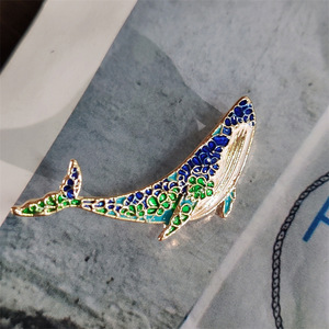 Grensoverschrijdende modebroches, creatieve schattige walvis-dolfijn-olie-dierencorsages, elegante stijlvolle kleding en badge-broches - Product Image 3